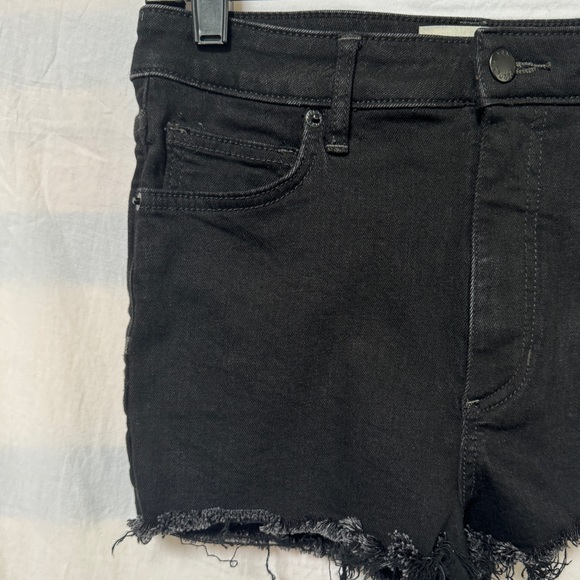 Free People Distressed Jean High Waisted Cut Off Stretchy Denim Booty Shorts - Picture 5 of 9